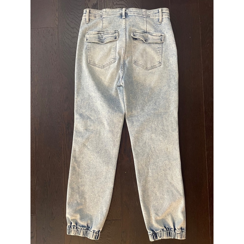Risen Jeans Acid Wash Denim Joggers Light Blue Utility Pants RDP5652 Size 11 30 - Picture 7 of 8